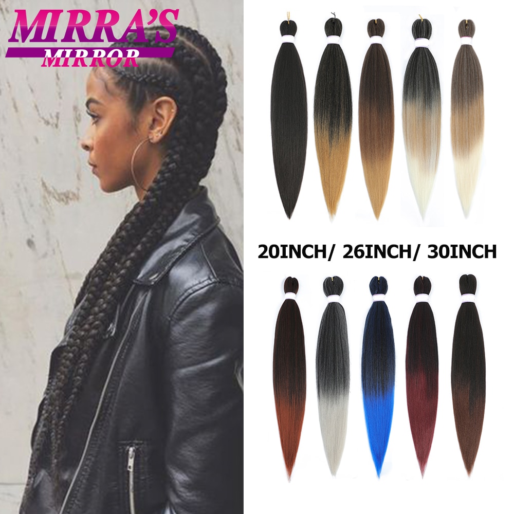 ռ Ӹ  Pre Stretched Jumbo Braiding Hair Extensions 16/20/26/30 Inch ߰ſ   Ӹ mirra ſ